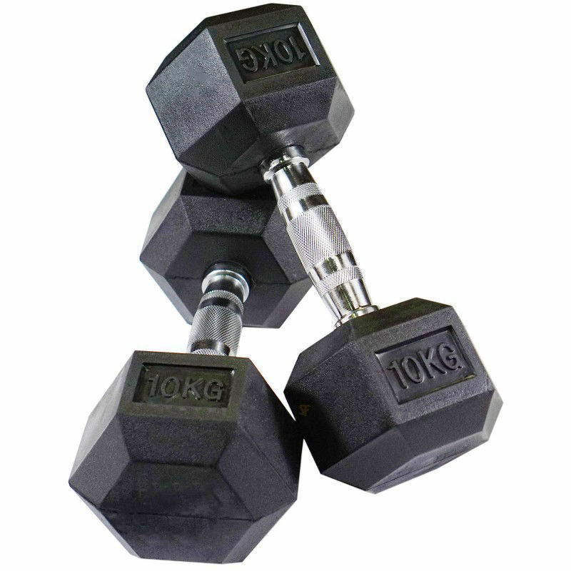 Rubber Hex Dumbbells
