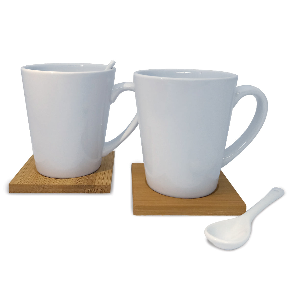 250ml Mug and Coaster Gift Set - White