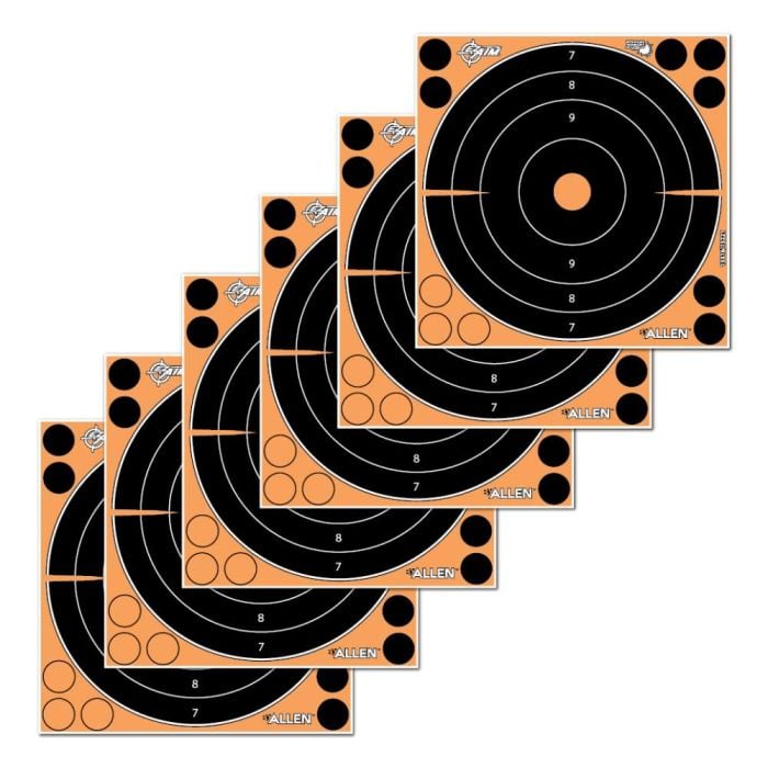 ALLEN EZ AIM ADHESIVE SPLASH BULLS EYE 8IN 6 PACK