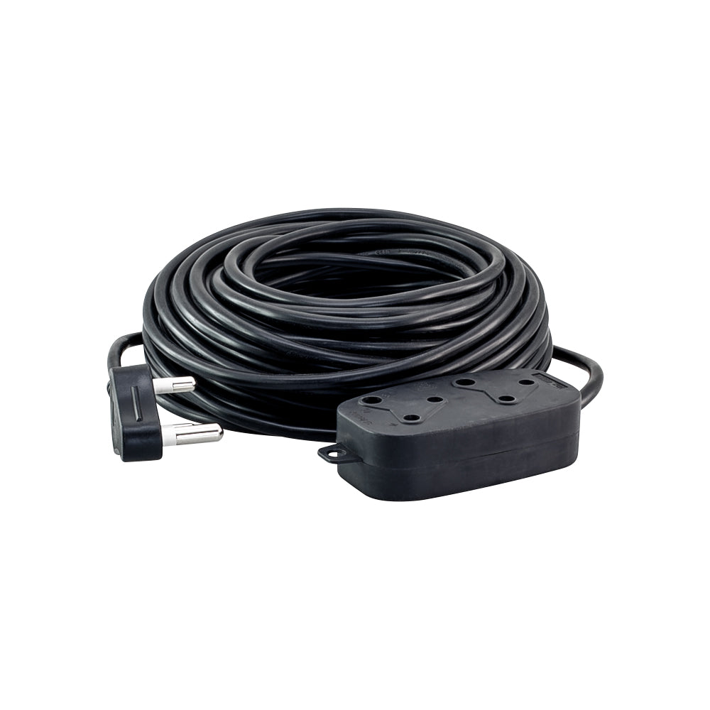 LINKQNET 20M 1.5MM 16A BLACK EXTENSION CABLE - SIDE-BY-SIDE ADAPTER