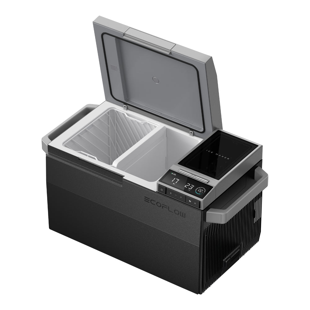 ECOFLOW 38L GLACIER PORTABLE FRIDGE FREEZER WITH AN INTEGRATED ICE MAKER
