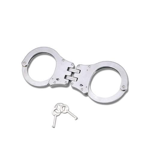 STAINLESS STEEL HANDCUFFS -HINGED Guards On Duty Security