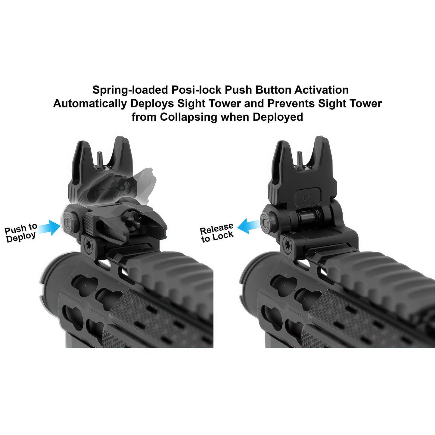 UTG ACCU-SYNC SPRING LOADED AR15 FLIP UP FRONT SIGHT