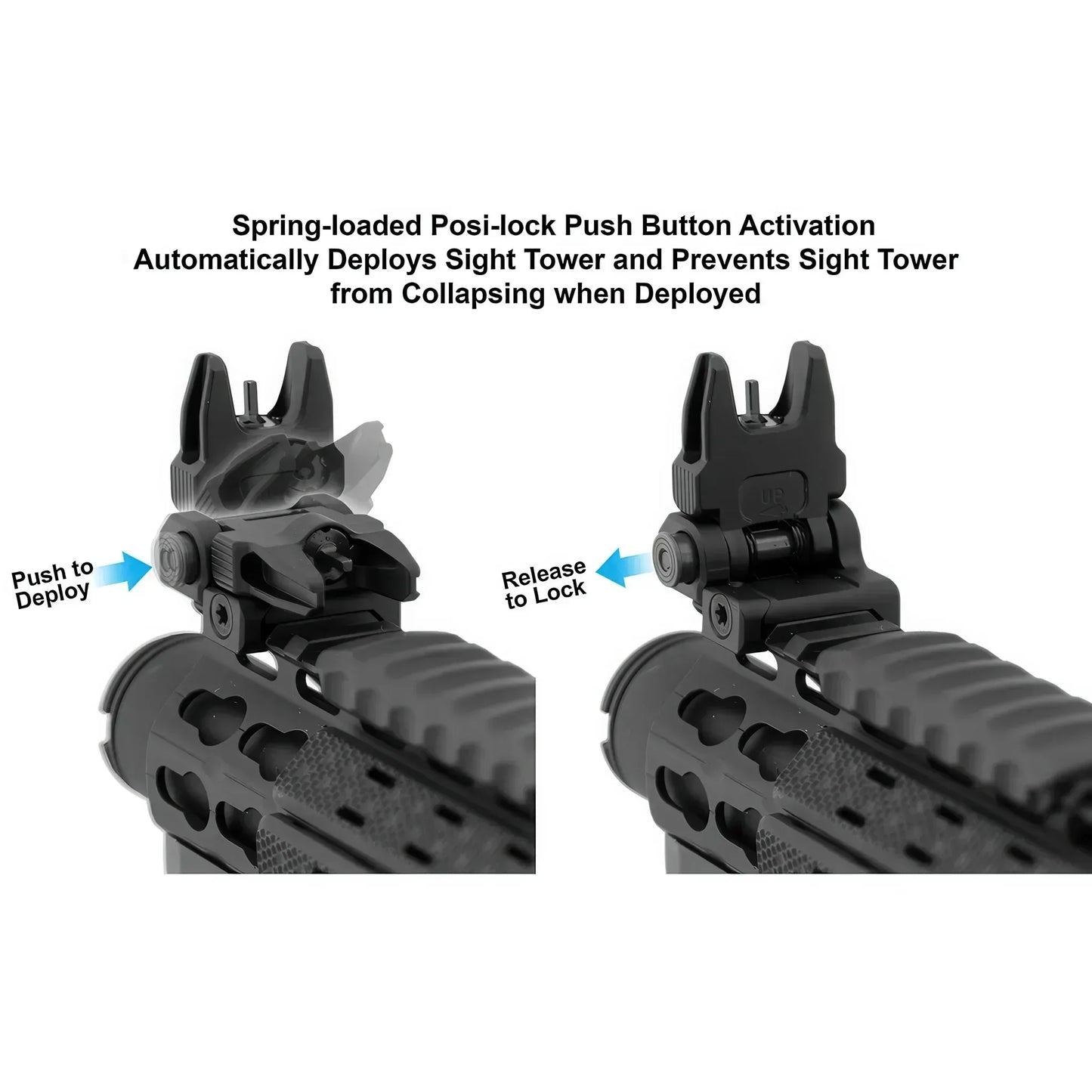 UTG ACCU-SYNC SPRING LOADED AR15 FLIP UP FRONT SIGHT Guards On Duty Security