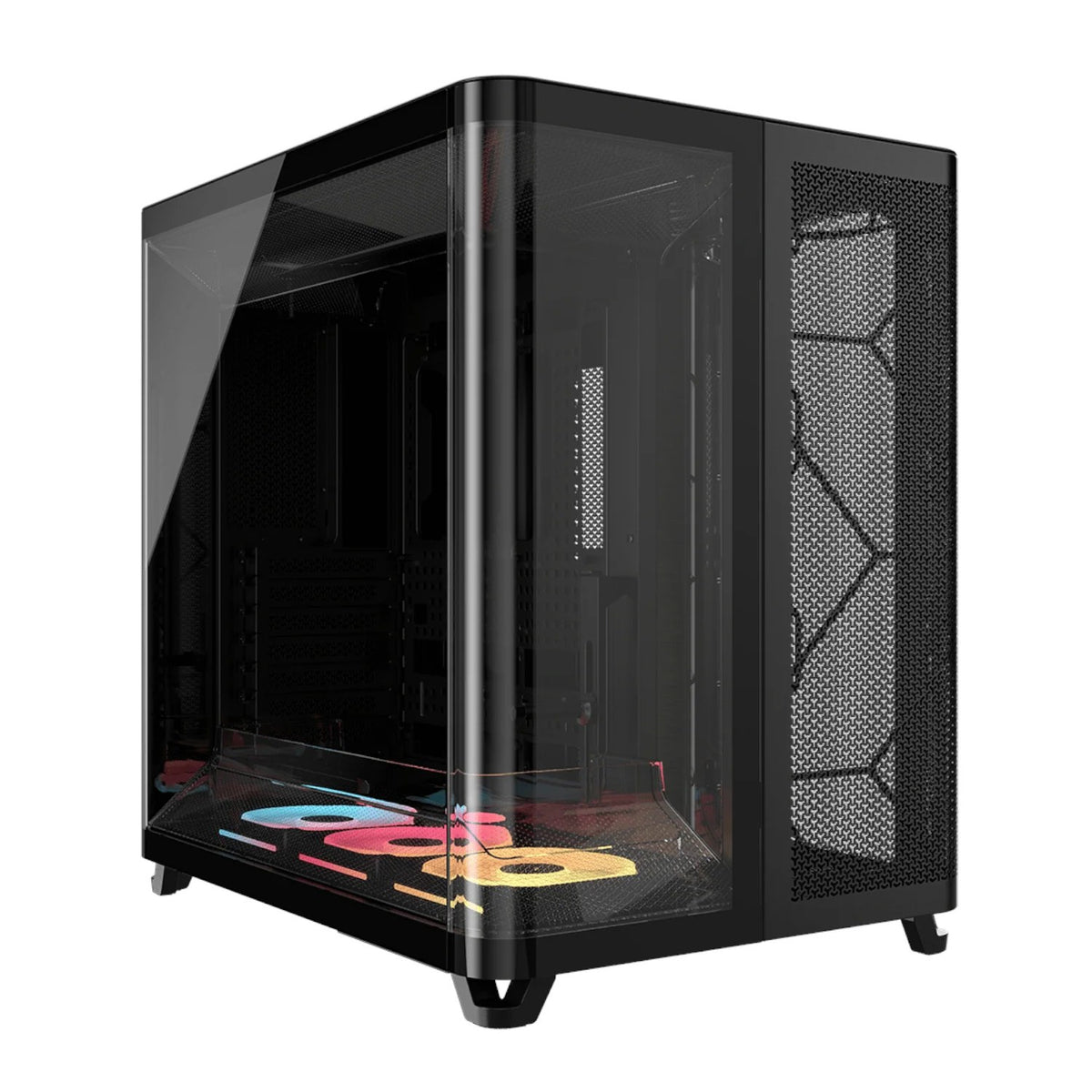 AIR 5400 LX-R RGB iCUE LINK Triple Chamber Mid-Tower PC Case ;3x Fans included;2x 2.5'' ; 1x 3.5''; Black