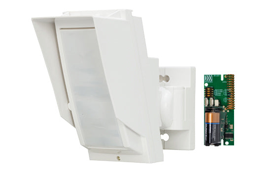 Optex Wireless Outdoor High Mount PIR Detector, AM - 2.5 to 3m mounting height, compensation logic, pet friendly, 24m x 2m, 20 zones, IP55-Including full Ricochet Wireless TX(Elite Panels Only)