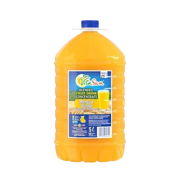 Vita Sun 2 X 5L Mango Orange Blended Fruit Drink Concentrate 5 Liter (Sold 2 x 5L Per Case) Guards On Duty Security