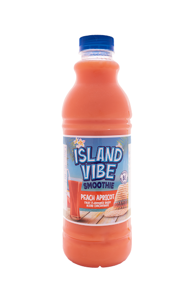 9 X 1L ISLAND VIBE 1 + 7 DAIRY BLEND PEACH APRICOT (Sold 9 X 1L Per Case) ISLAND VIBE PEACH APRICOT 1L