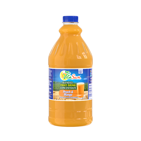 Vita Sun 6 X 2L Peach Mango 8% Blended Fruit Drink Concentrate 2 Liter (Sold 6 x 2L Per Case) Vita Sun Peach Mango