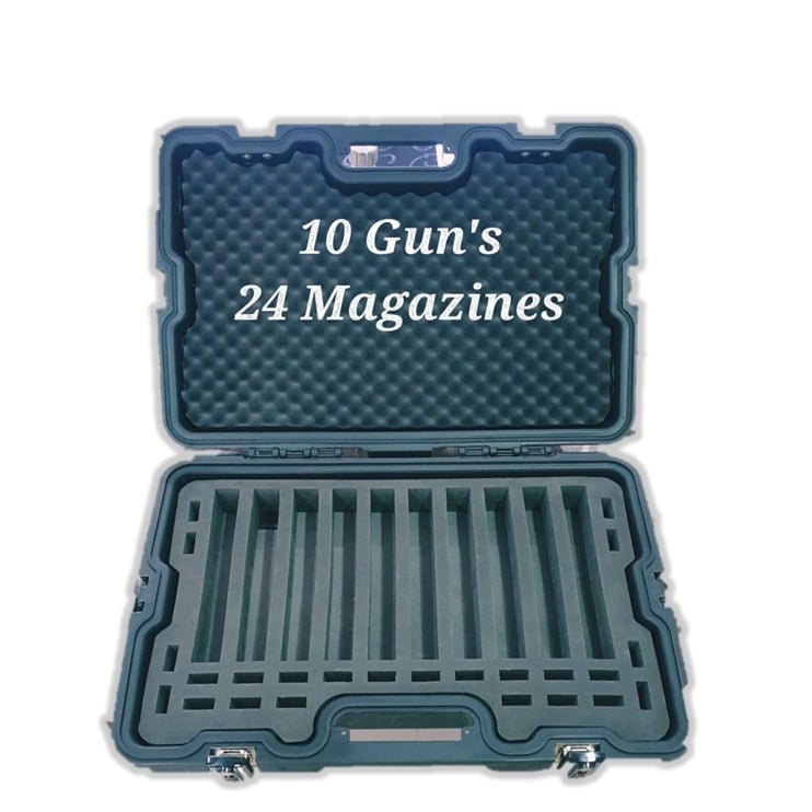 Gun Case X-Large 10 Pistol With Combination Lock