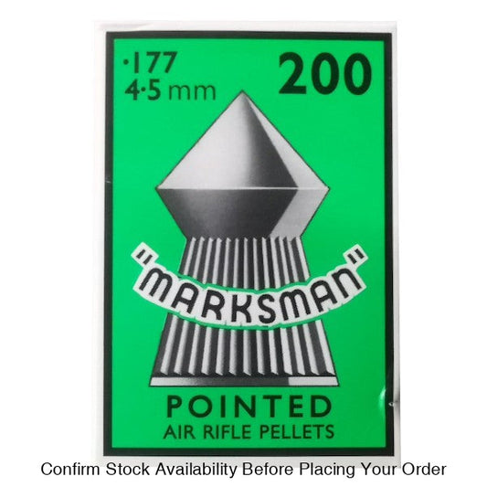 10 X Marksman.177 Cal Pointed Pellets 200’s (Bulk 10 Box Buy) Marksman.177 Cal pointed Pellets 200’s