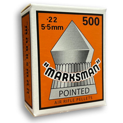 10 X Marksman 5.5 Cal Pointed Pellets 500’s (Bulk 10 Box Buy) Marksman 5.5 Cal Pointed Pellets 500’s