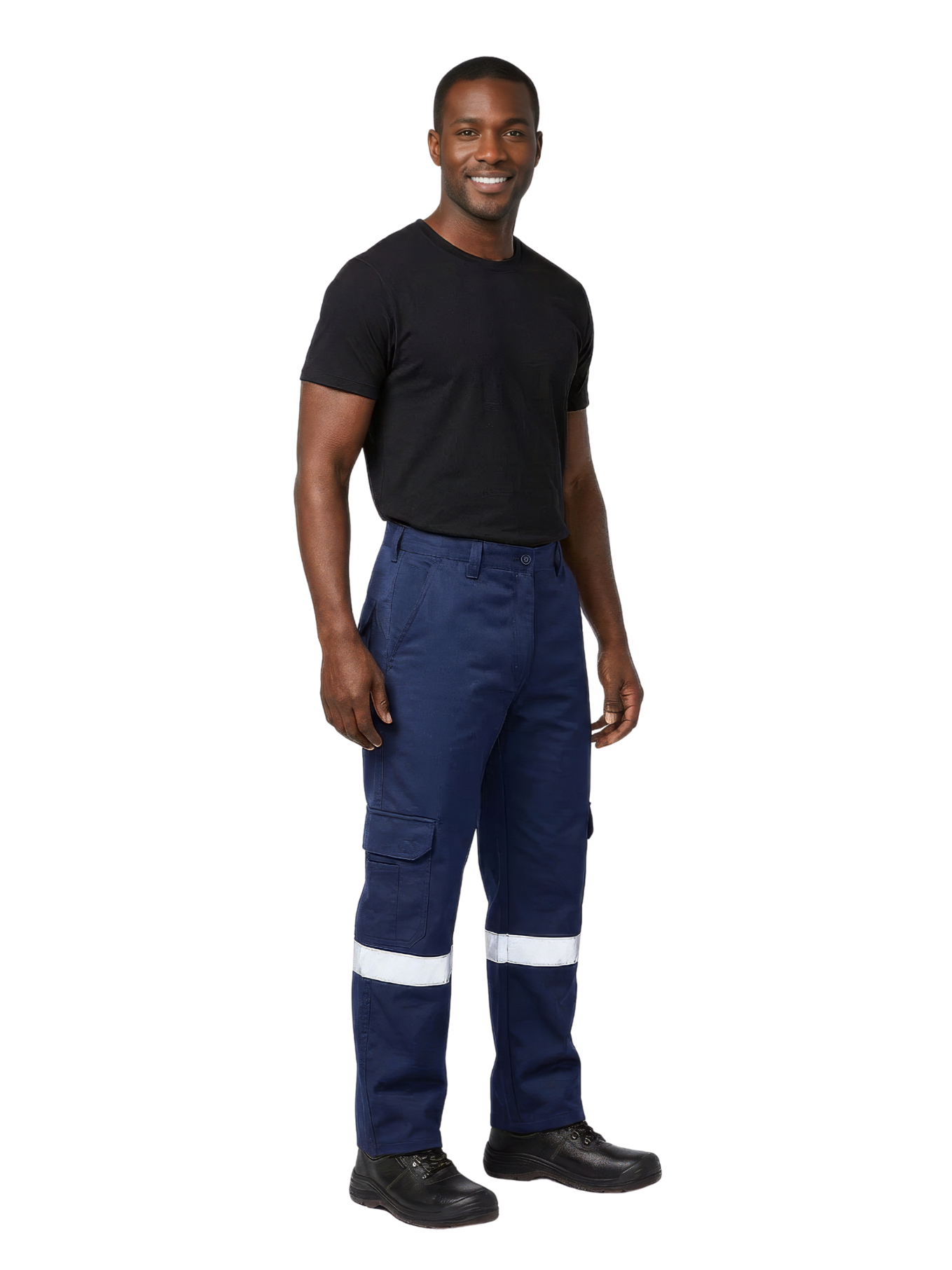 Cargo 100% Cotton Mining Trousers - With Reflective Tape