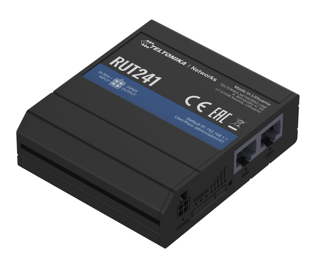 Teltonika Industrail 4G WiFi IoT Router | RUT241