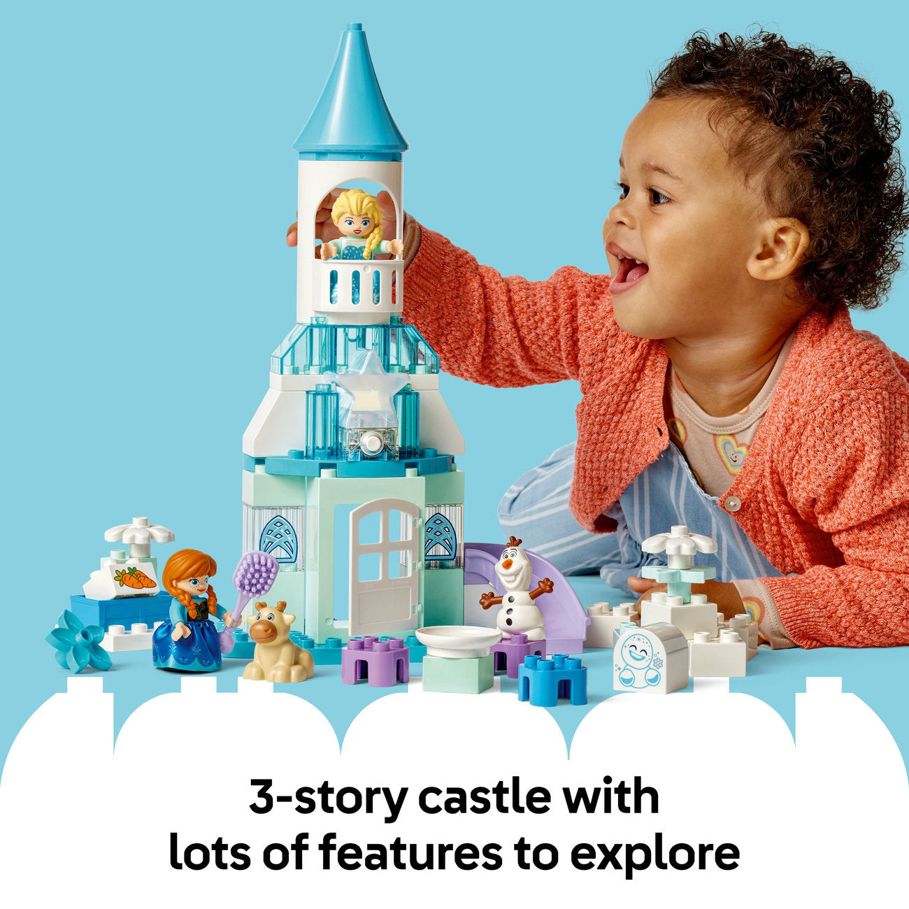 LEGO® DUPLO® │ Disney™ Anna and Elsa’s Frozen Castle Party Buildable Toddler Toy 10455