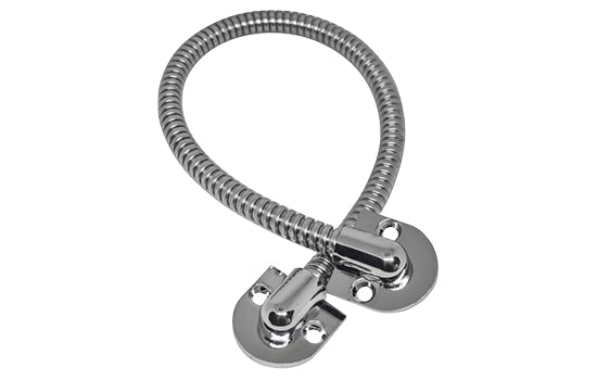 Door Loop Armoured - silver, flexible, 300mm length, 7mm internal diameter, silver end caps