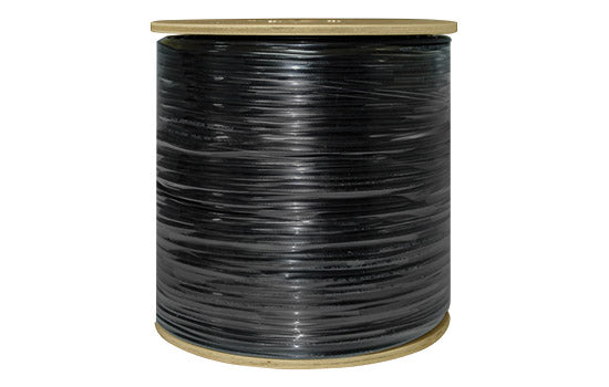 PowerX Cable - black 100m roll, RG59 with 0.5 ripcord