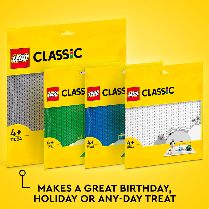 LEGO® Classic Grey Baseplate Building Kit for Kids 11024