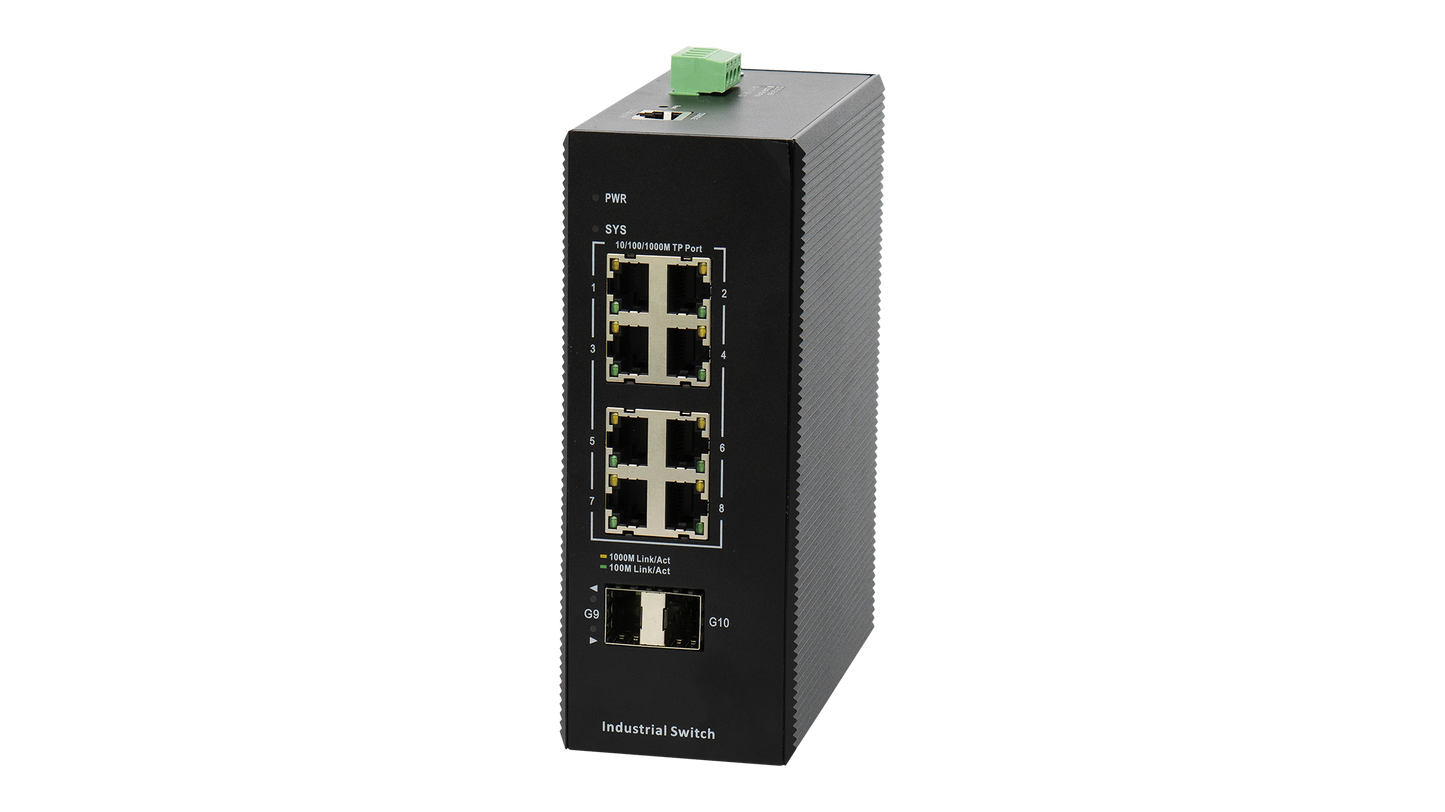 BDCOM 8 Port Gigabit Industrial Switch With 2 SFP - Managed