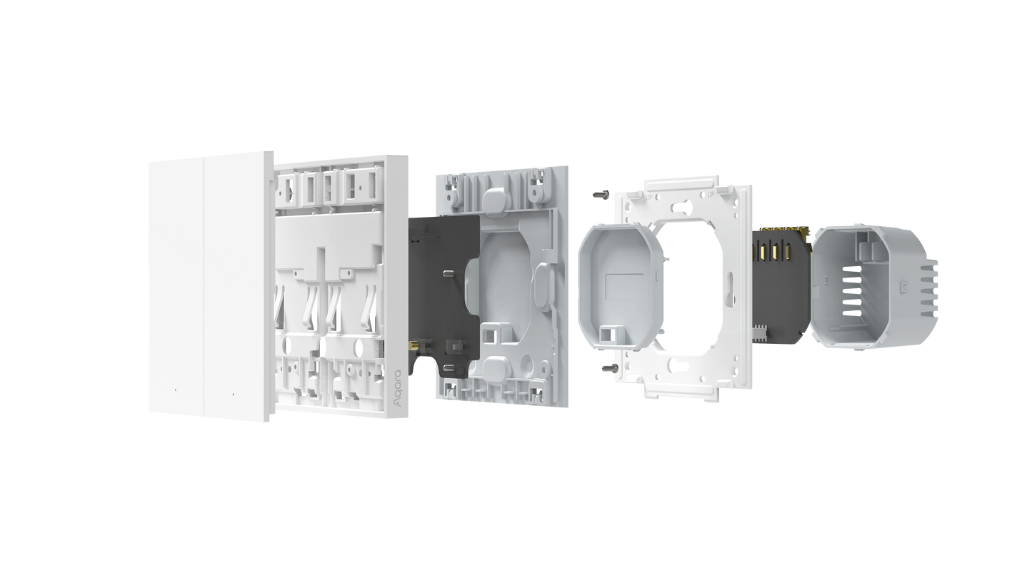 Aqara Smart Wall Switch H1 EU (With Neutral, Double Rocker) | WS-EUK04