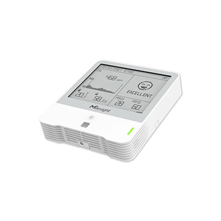 Milesight Indoor Ambience Monitor - Temp, Humidity, PIR, Light, TVOC, CO2, Barometric, PM2.5/10