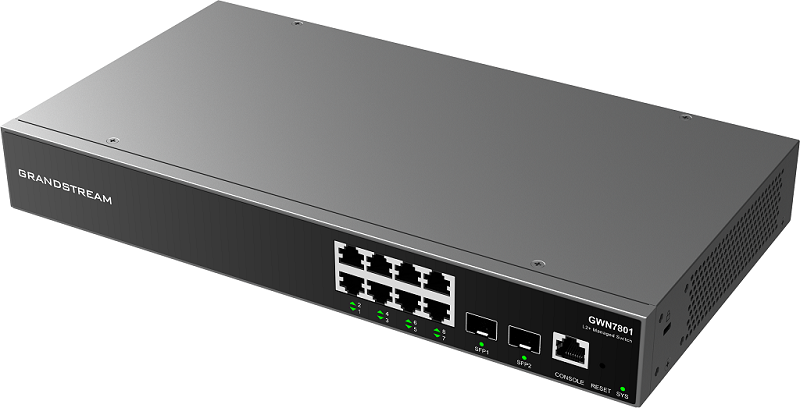 Grandstream Enterprise L2 8 port Managed GbE PoE Switch 120W | GWN7801P