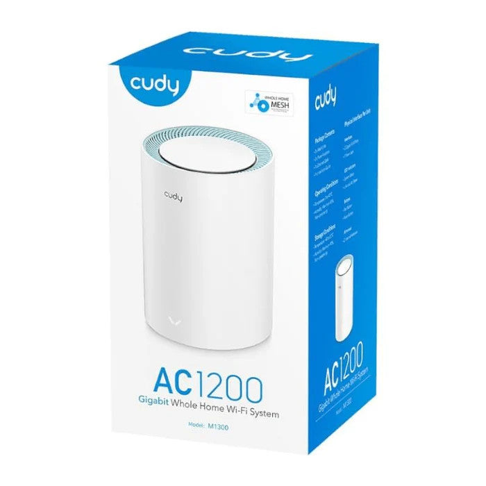 Cudy Dual Band 1200Mbps WiFi 5 Gigabit Mesh Router | M1300 (1-Pack)