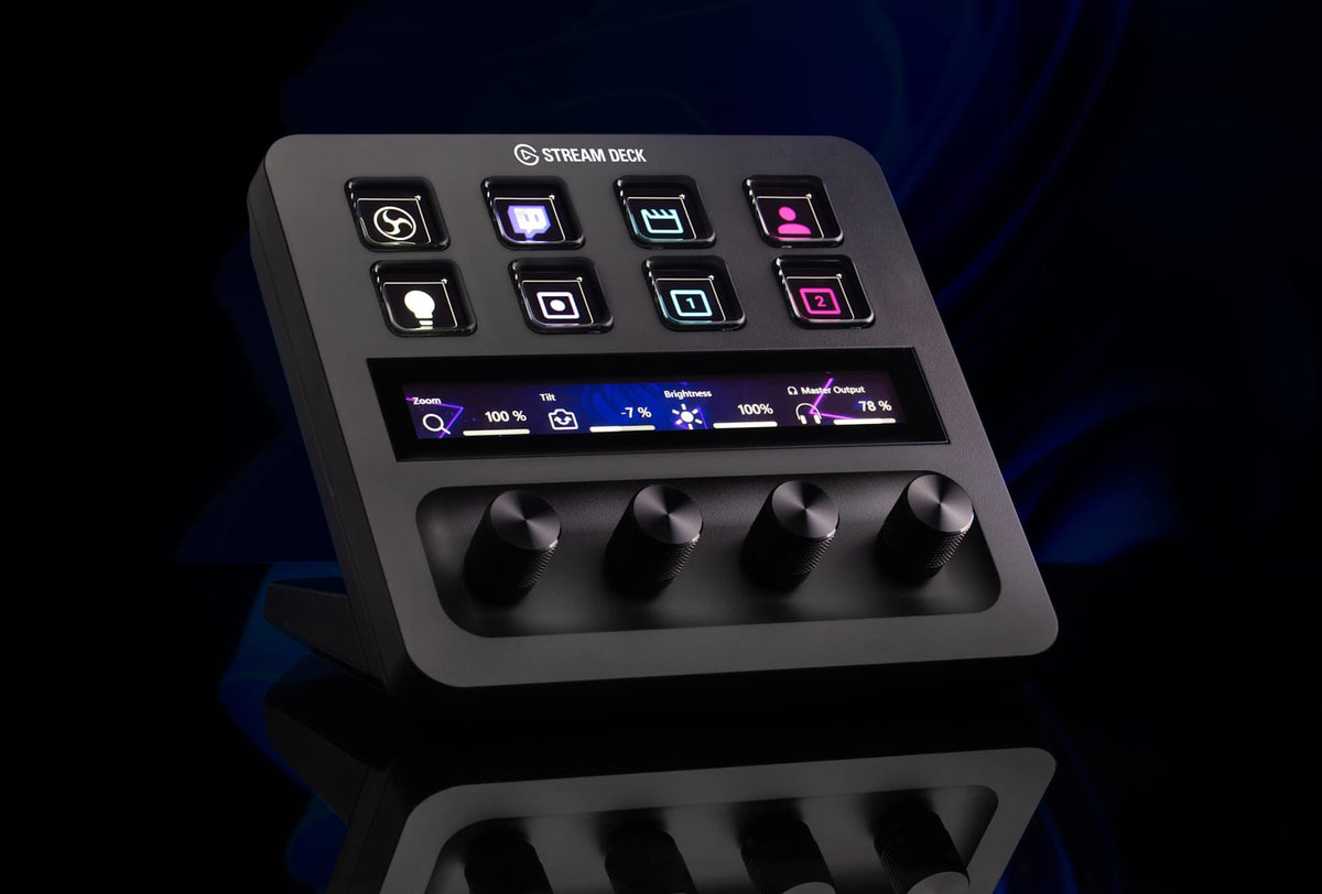 Elgato Stream Deck Plus - 8 x customizable LCD keys; 4 x 360° encoders with push function; LCD Touch Panel.