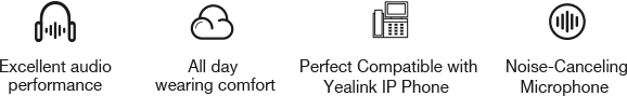 Yealink YHS36 Dual Headset With RJ-9 And Leatherette Ear Cushions (EOL)