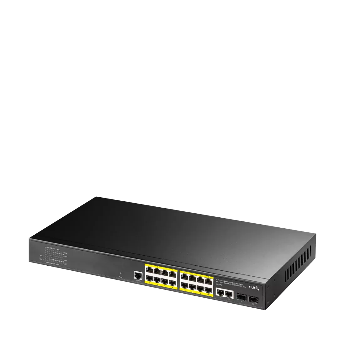 Cudy 16-port Layer 2 Managed Gigabit PoE Switch | GS2018PS2 - 200W