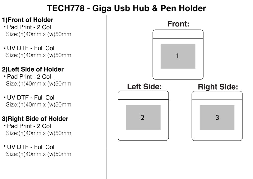 Giga Usb Hub & Pen Holder