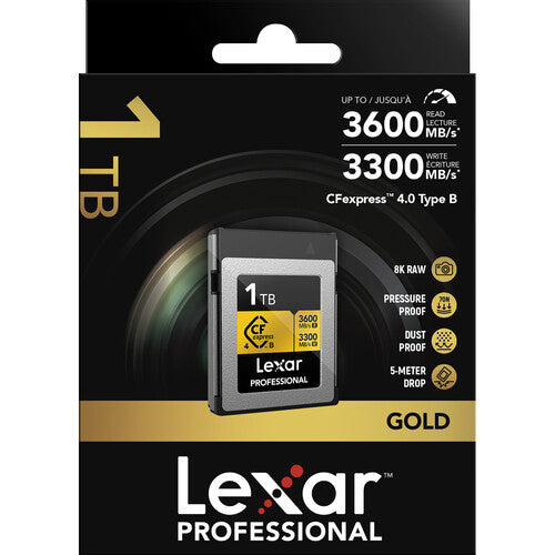 Lexar 1TB Professional GOLD CFexpress 4.0 Type B Memory Card - Guards On Duty Shop