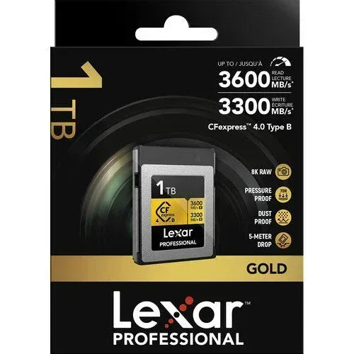Lexar 1TB Professional GOLD CFexpress 4.0 Type B Memory Card Guards On Duty Security
