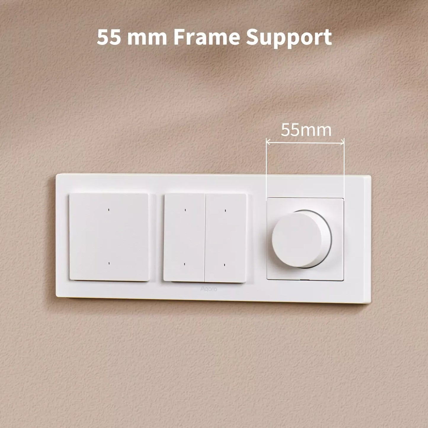 Aqara Dimmer Switch H2 EU 2 in 1 With Neutral & No Neutral (White) | AQ-CTRL-DIM-SW-WALL-W