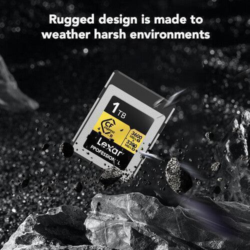 Lexar 1TB Professional GOLD CFexpress 4.0 Type B Memory Card Guards On Duty Security