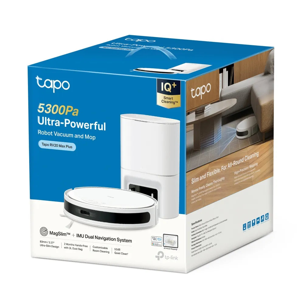 TP-Link Tapo Robot Vacuum & Mop | TP-TAPO-RV20-MAX-PLUS-W