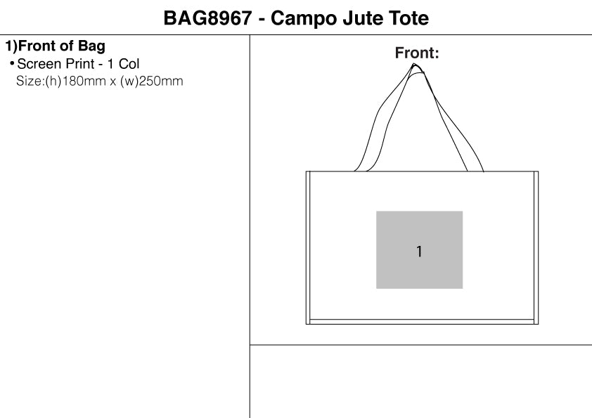 Campo Jute Tote - branding