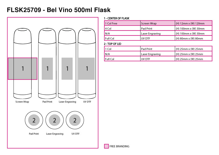 Bel Vino 500ml Flask