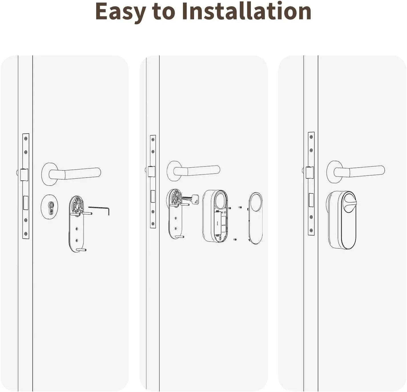Aqara U200 Lite Matter Retrofit Smart Lock Kit | EL-D03D-BLACK