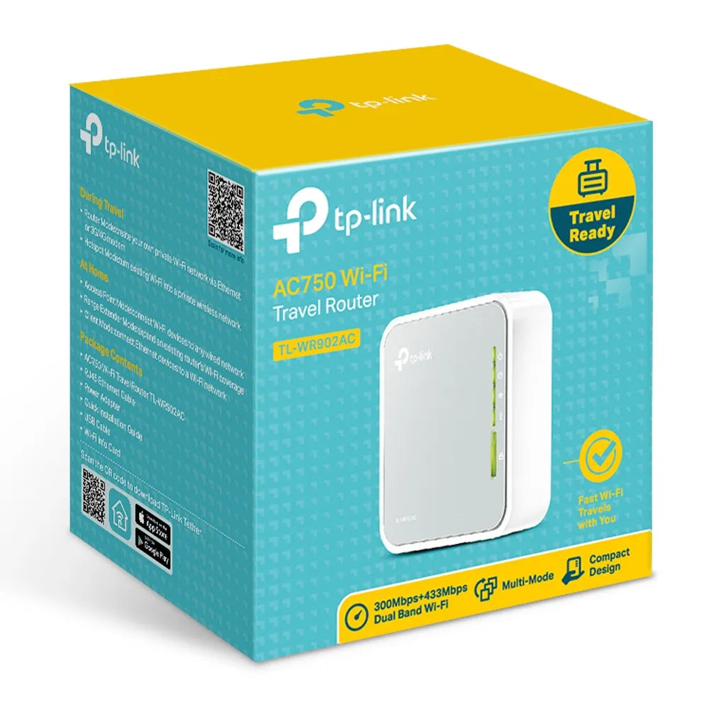 TP-Link AC750 Dual-Band Travel Router | TL-WR902AC