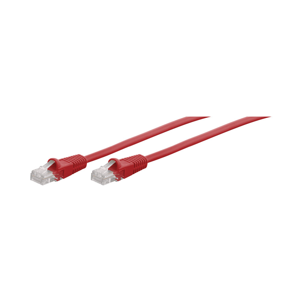 1M CAT5E MOULDED FLYLEAD - RED