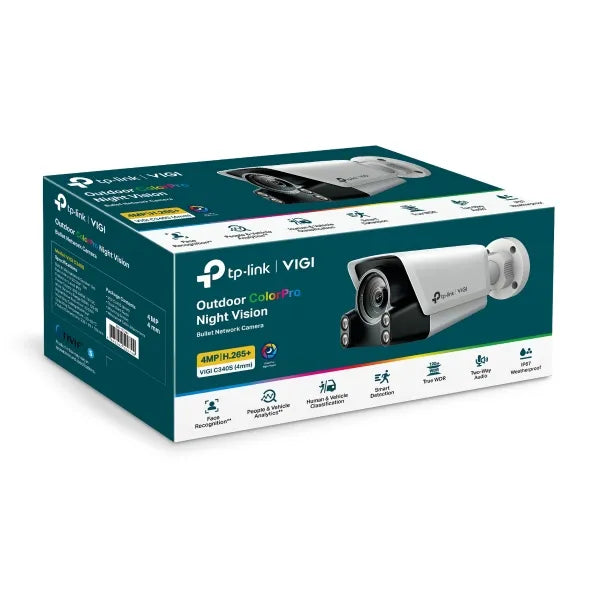 TP-Link VIGI 4MP Outdoor ColorPro Night Vision Bullet Network Camera | TP-VIGI-C340S-4