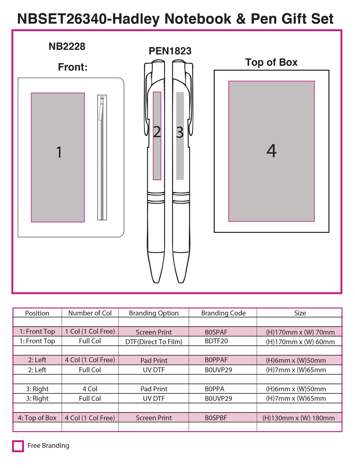 Hadley Notebook & Pen Gift Set
