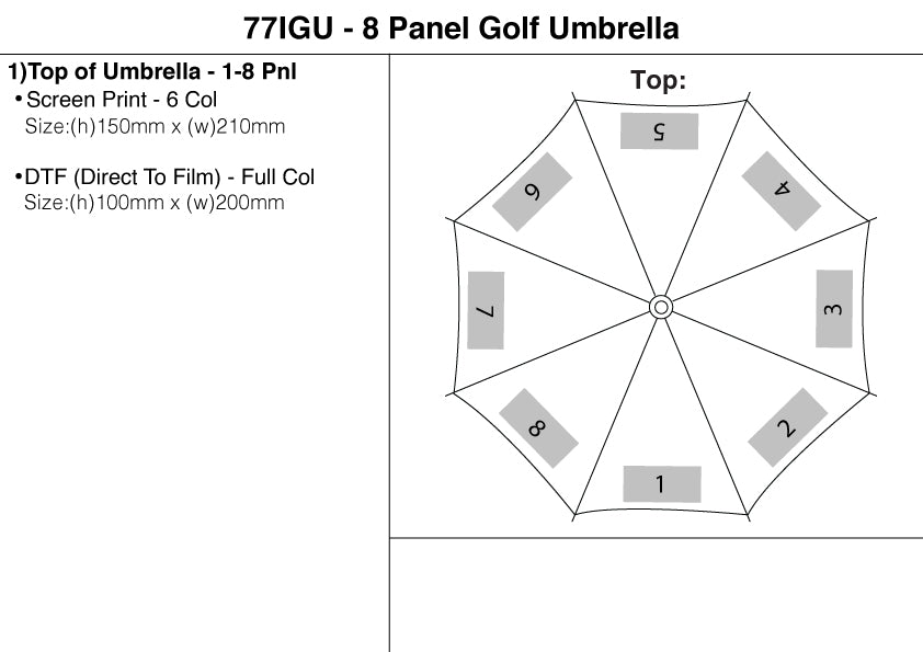 8 Panel Golf Umbrella