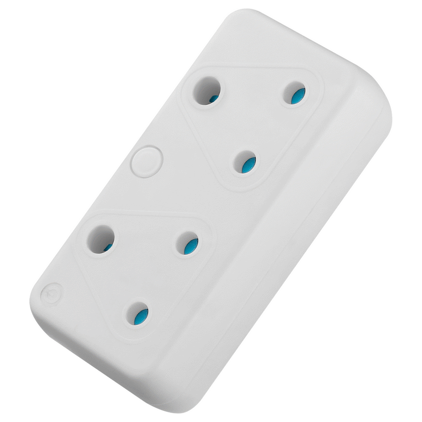 SWITCHED 2 Way Adaptor - White
