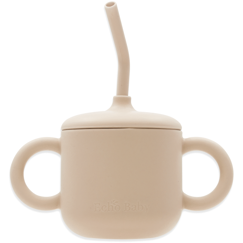 Echo Baby Silicone Training Cup with Straw - Ivory - Guards On Duty Shop & Security Guards