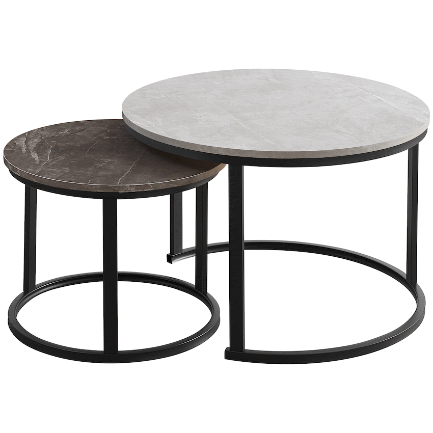 Indus Nesting Coffee Table Greyish - Guards On Duty Shop & Security Guards