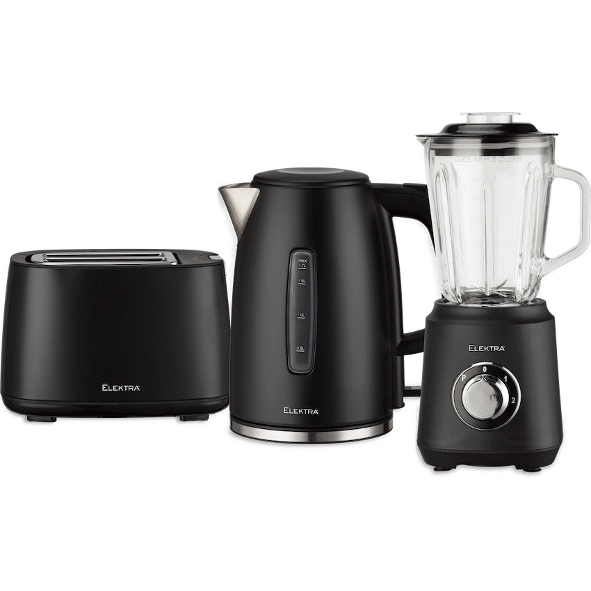 Elektra Kettle, Toaster and Blender Breakfast Set - Black - Guards On Duty Shop & Security Guards