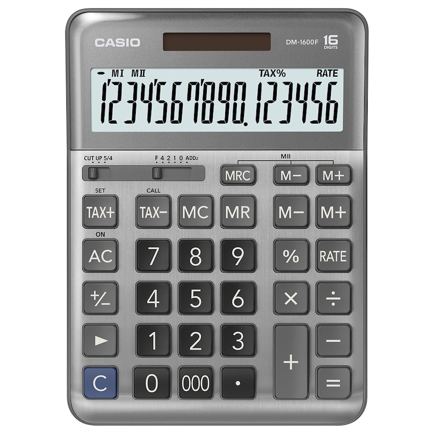DM- 1600F-W-DP Casio 16 DIGIT COST/SELL/MARGIN - Guards On Duty Shop & Security Guards