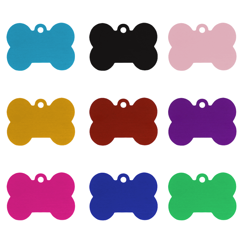 Creality - Anodized Aluminium Bone-Shaped Dog Tags - 18 Piece Pack